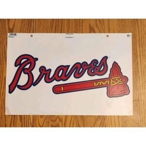 Vintage 2005 Atlanta Braves Rico Tag Express 18" Reusable‎ Window Cling NOS